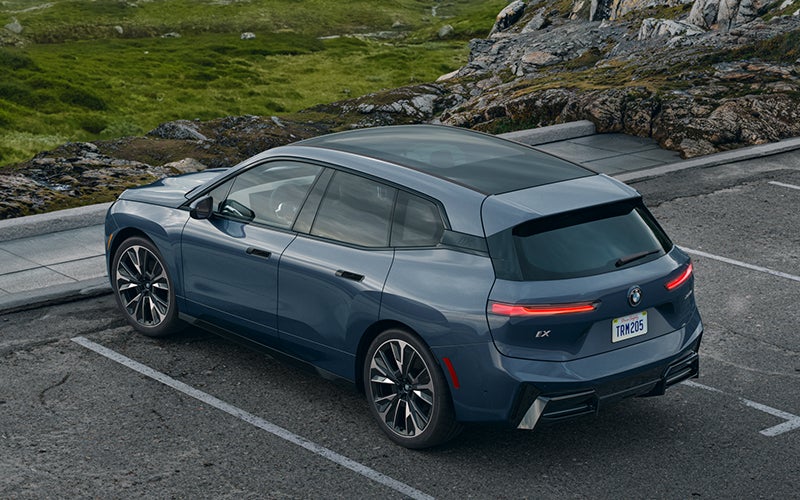 The BMW iX parked in a parking spot. | BMW of Allentown in Allentown PA