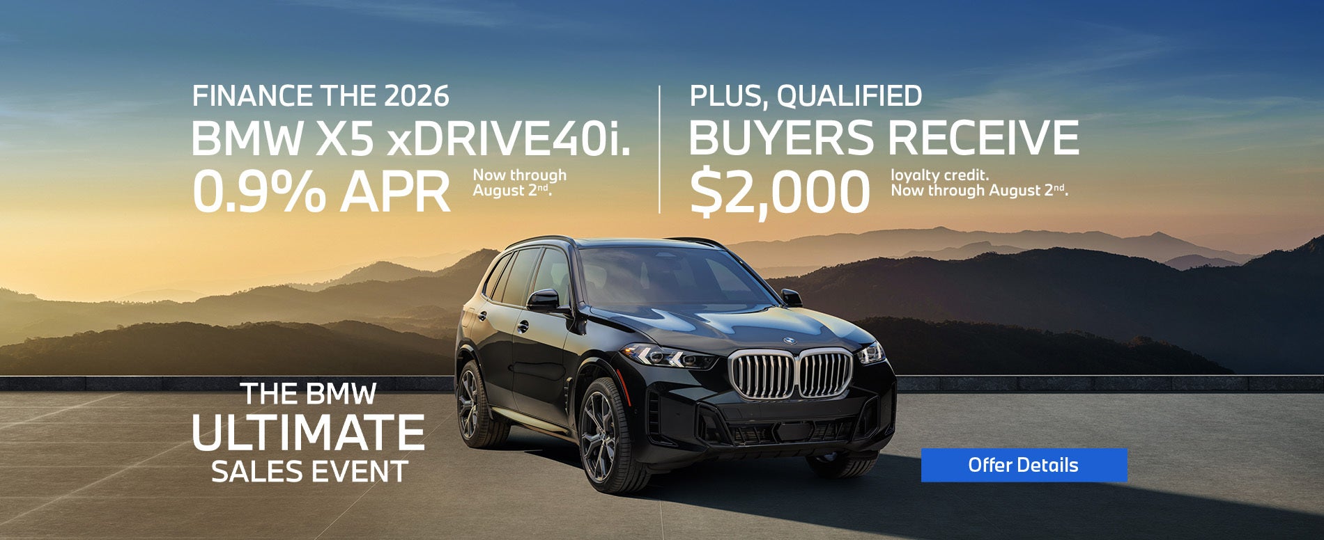 FINANCE THE 2026 BMW X5