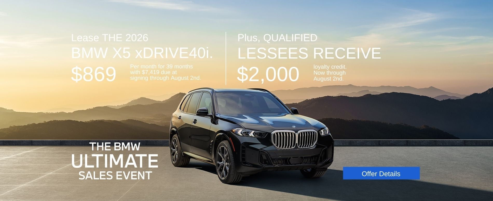 LEASE THE 2026 BMW X5