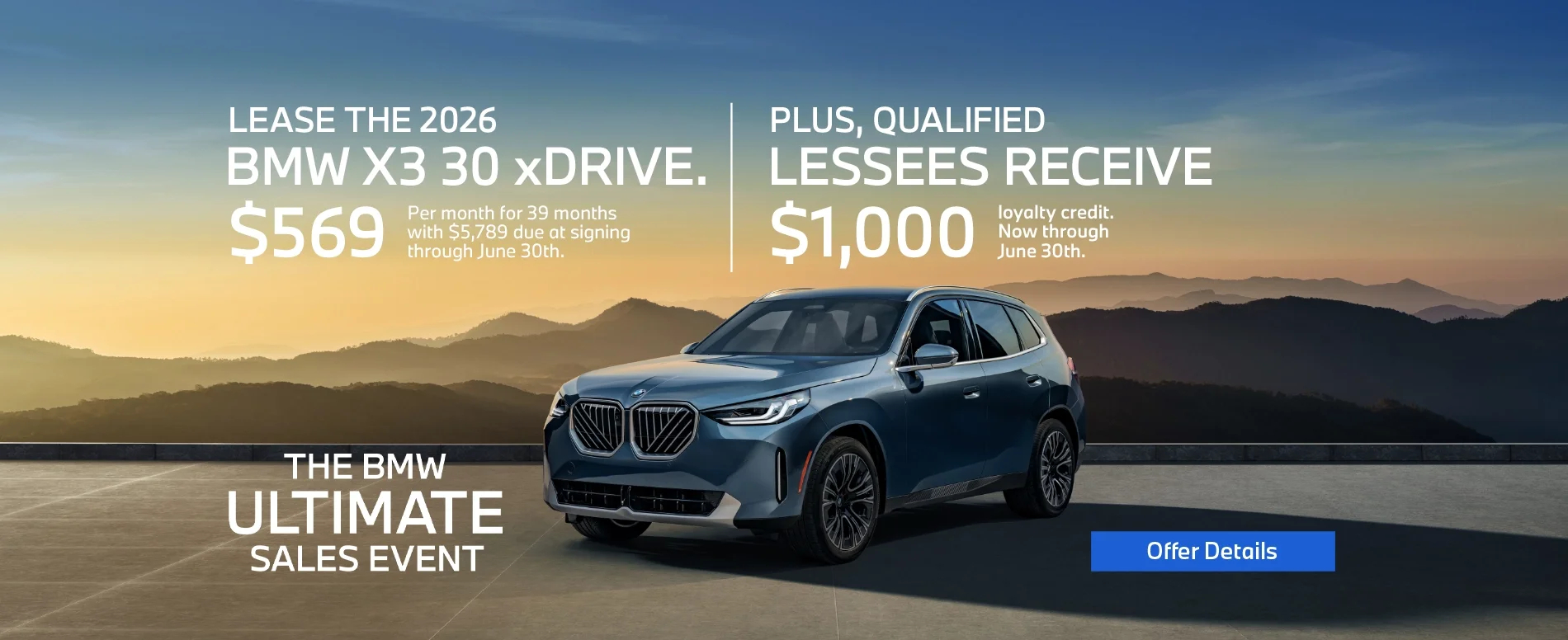 LEASE THE 2026 BMW X3