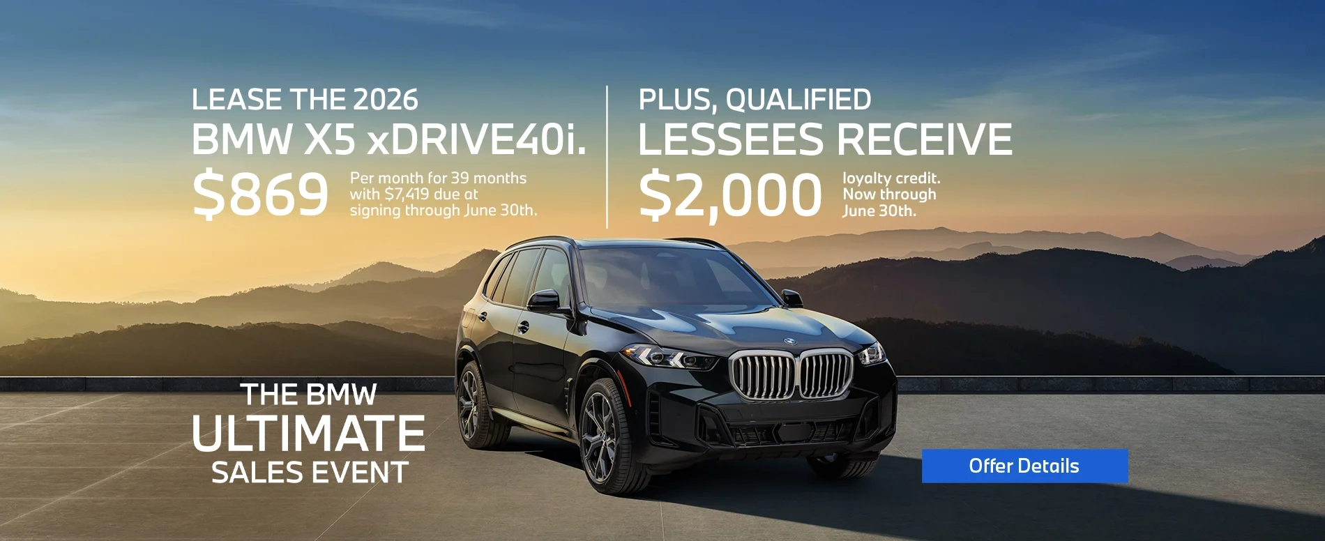 LEASE THE 2026 BMW X5